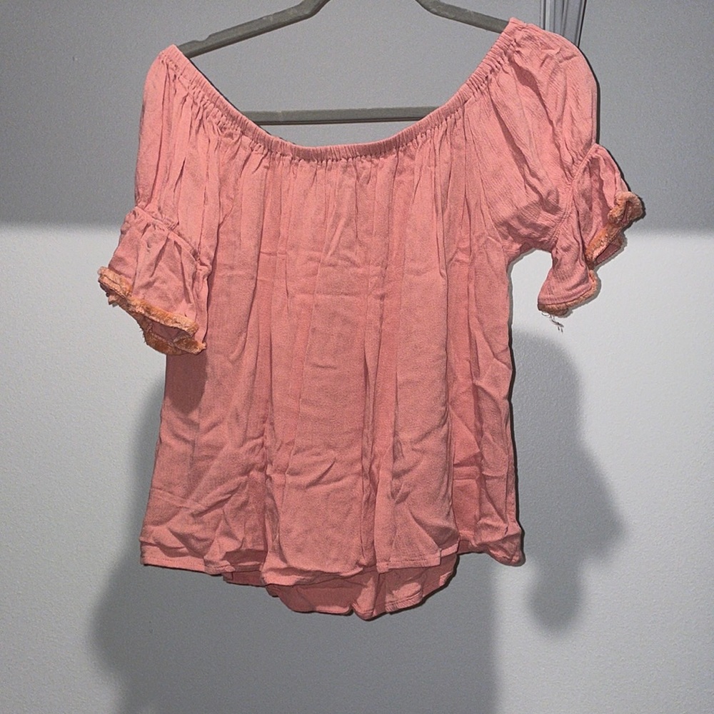 Pink off the shoulder top